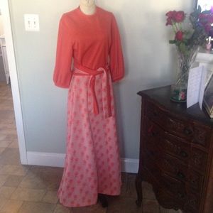 70's Polyester Gown Sz M/L
